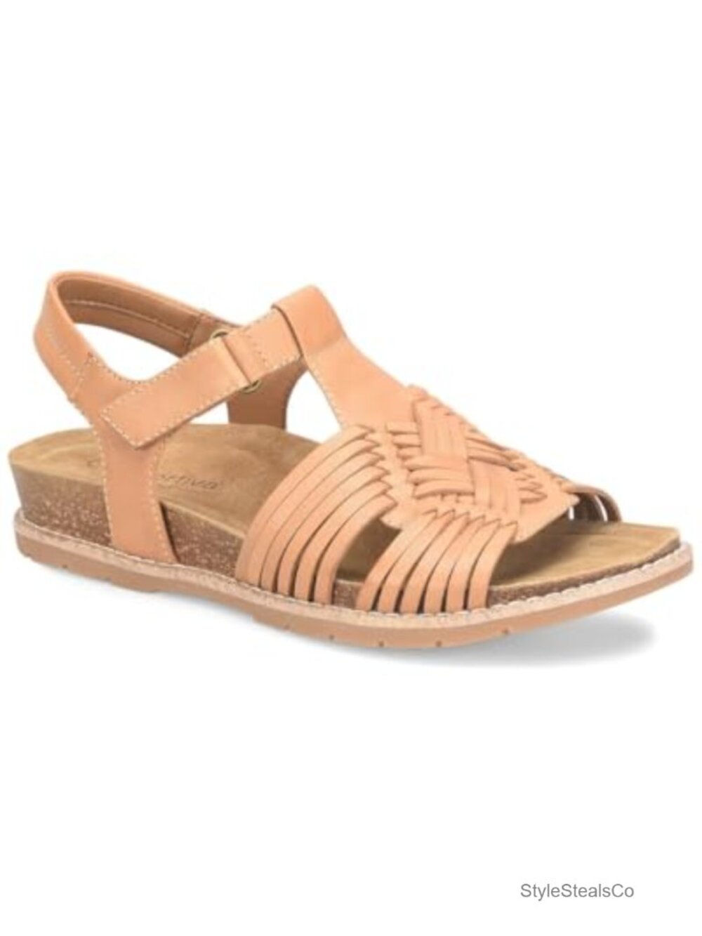 Comfortiva Gladia Leather Suede Ankle Strap Sandals Arch Support